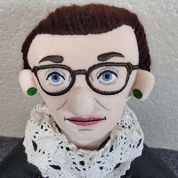 RBG Ruth Ginsburg Little Thinker Plush Doll 13.5" Unemployed Philosophers 2021 - Picture 2 of 6